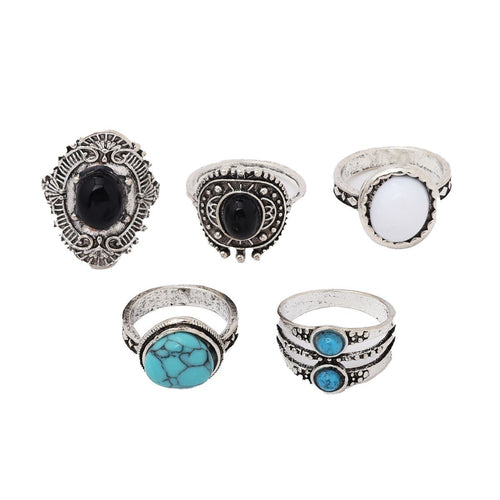 “Stylish 5-piece geometric alloy ring set — perfect for stacking, gifting, or everyday elegance.”