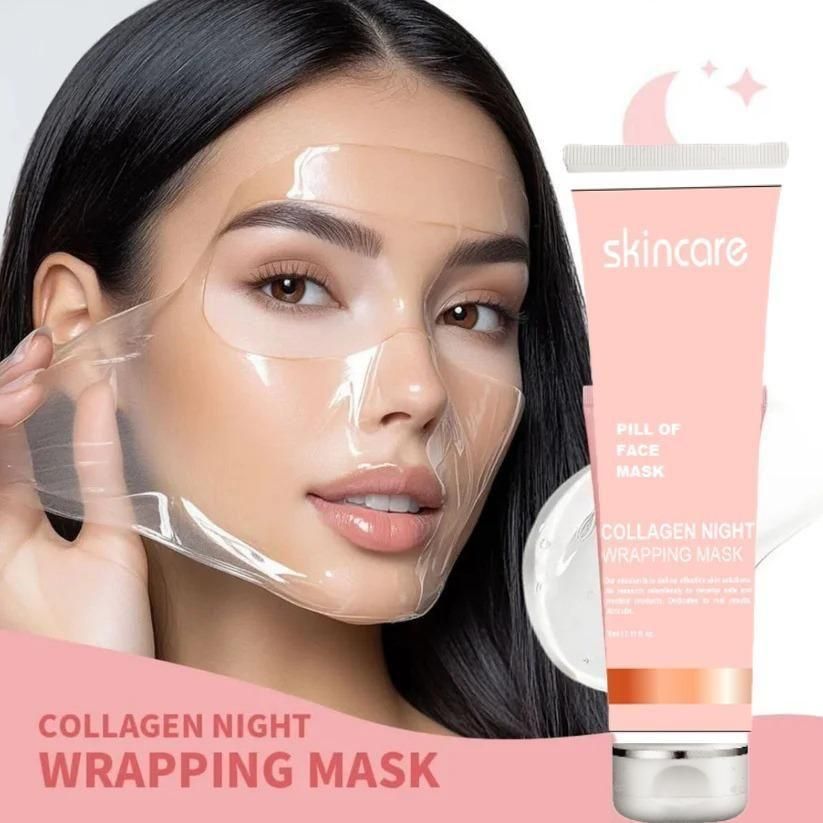Collagen Night Wrapping Peel Off Mask – 50ml | Hydrating & Firming Gel Mask for Radiant Skin (Pack of 1)