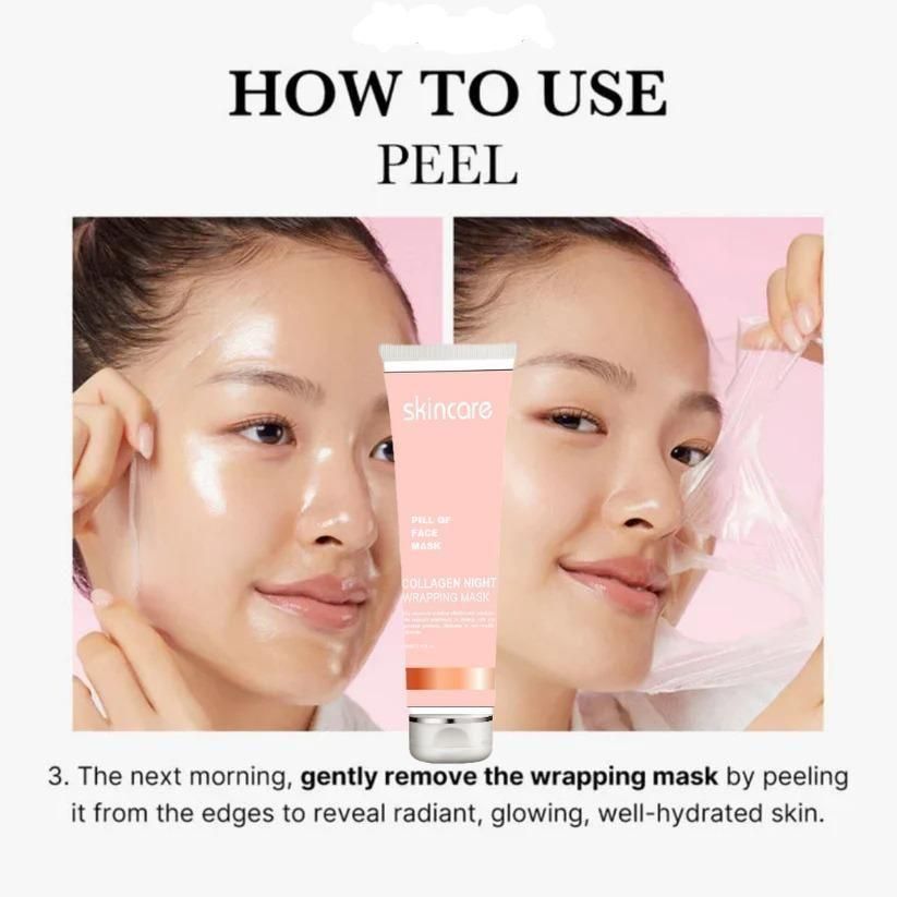 Collagen Night Wrapping Peel Off Mask – 50ml | Hydrating & Firming Gel Mask for Radiant Skin (Pack of 1)